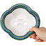 Maceta para bonsái Mokko verde y azul de Heian Kosen - 170 x 157 x 60 mm