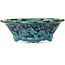 Maceta de bonsái Mokko verde y azul de Heian Kosen - 153 x 140 x 53 mm