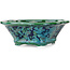 Mokko groene en blauwe bonsaipot van Heian Kosen - 153 x 140 x 53 mm