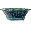 Mokko groene en blauwe bonsaipot van Heian Kosen - 153 x 140 x 53 mm