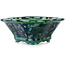Mokko groene en blauwe bonsaipot van Heian Kosen - 153 x 140 x 53 mm