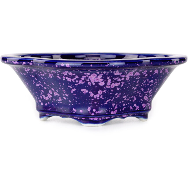 Mokko purple bonsai pot by Heian Kosen - 153 x 140 x 53 mm