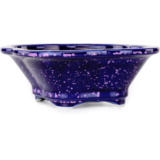 Mokko purple bonsai pot by Heian Kosen - 153 x 140 x 53 mm