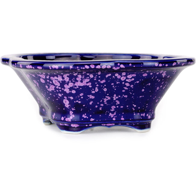 Mokko purple bonsai pot by Heian Kosen - 153 x 140 x 53 mm