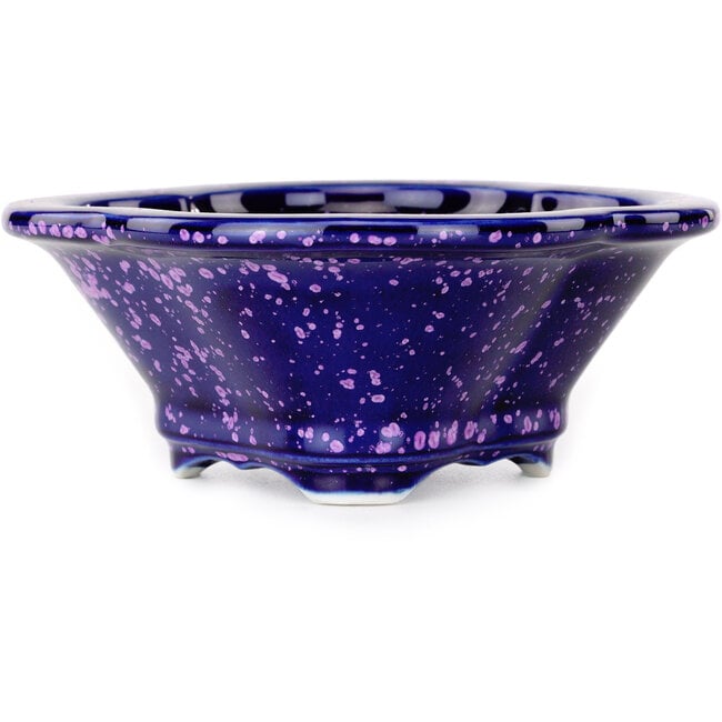 Mokko purple bonsai pot by Heian Kosen - 153 x 140 x 53 mm