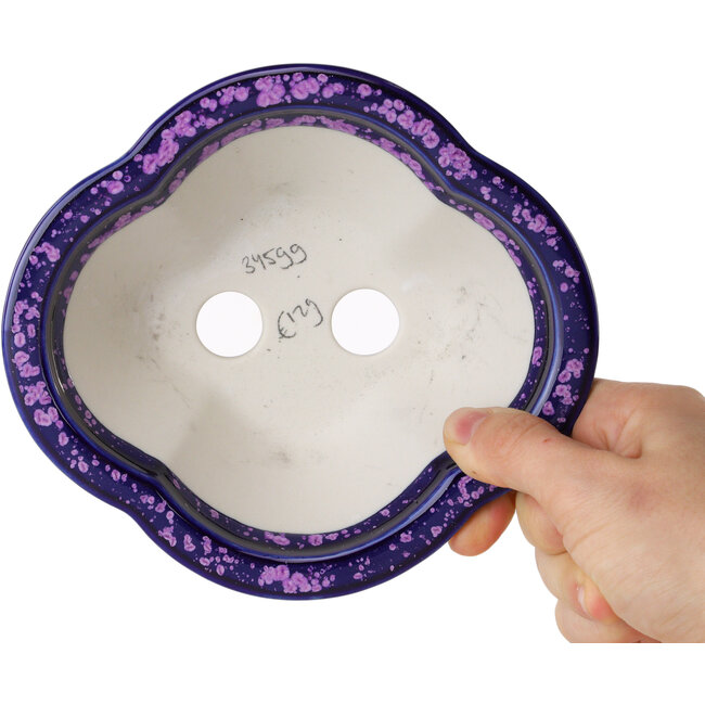 Pot à bonsaï violet Mokko par Heian Kosen - 153 x 140 x 53 mm