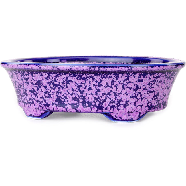 Vaso bonsai ovale viola di Heian Kosen - 180 x 142 x 52 mm