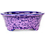 Pot à bonsaï ovale violet par Heian Kosen - 180 x 142 x 52 mm