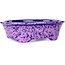 Pot à bonsaï ovale violet par Heian Kosen - 180 x 142 x 52 mm