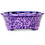 Maceta ovalada para bonsái violeta de Heian Kosen - 180 x 142 x 52 mm