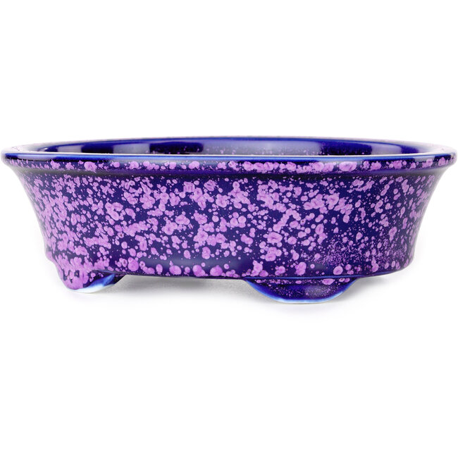 Vaso bonsai ovale viola di Heian Kosen - 180 x 142 x 52 mm