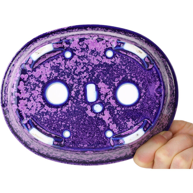 Maceta ovalada para bonsái violeta de Heian Kosen - 180 x 142 x 52 mm