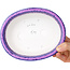 Pot à bonsaï ovale violet par Heian Kosen - 180 x 142 x 52 mm