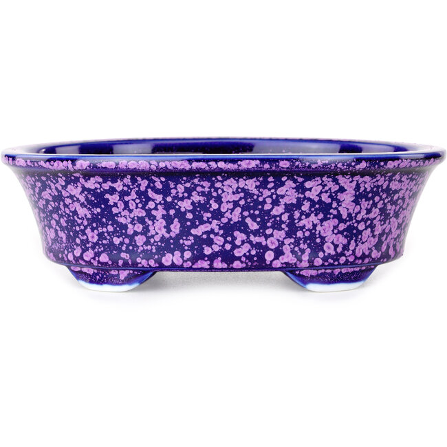 Ovaler lila Bonsaitopf von Heian Kosen – 180 x 142 x 52 mm