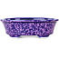 Oval purple bonsai pot by Heian Kosen - 180 x 142 x 52 mm