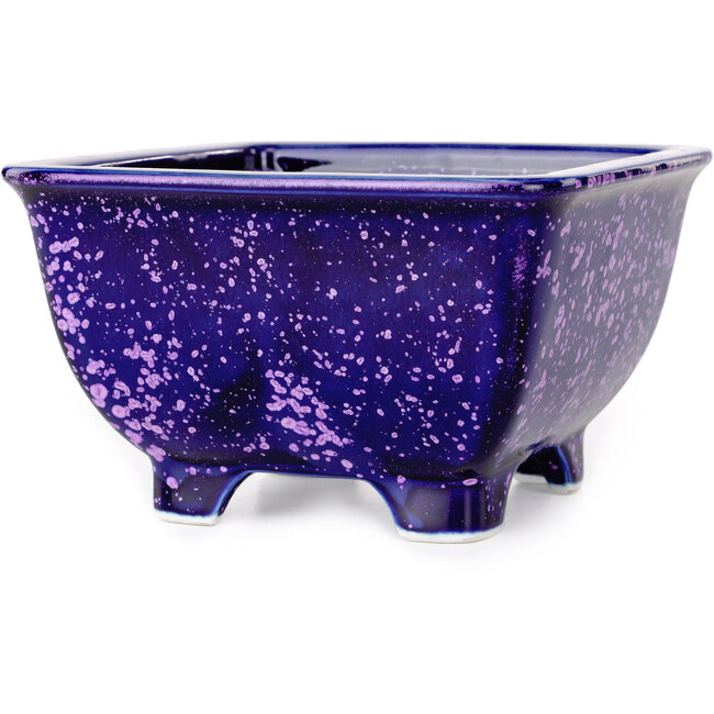 Pot à bonsaï carré violet de Heian Kosen - 133 x 133 x 80 mm