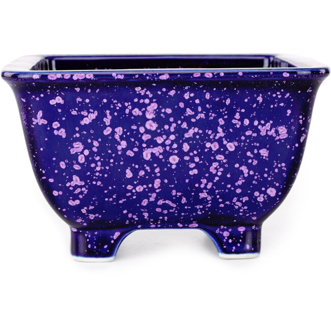 Pot à bonsaï carré violet de Heian Kosen - 133 x 133 x 80 mm