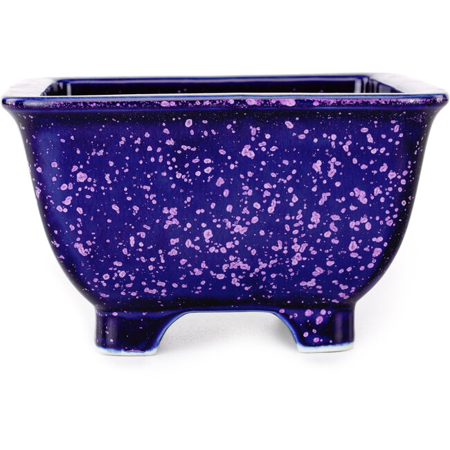 Vaso bonsai quadrato viola di Heian Kosen - 133 x 133 x 80 mm