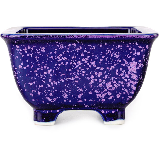 Pot à bonsaï carré violet de Heian Kosen - 133 x 133 x 80 mm