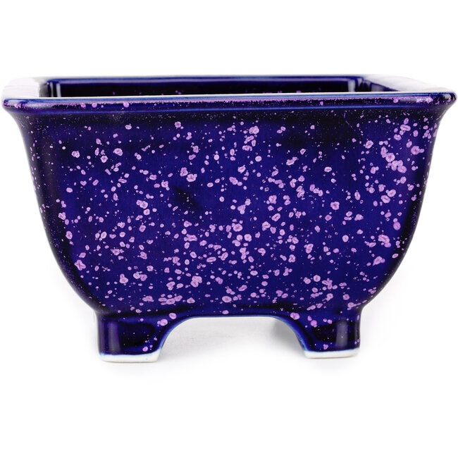 Vaso bonsai quadrato viola di Heian Kosen - 133 x 133 x 80 mm