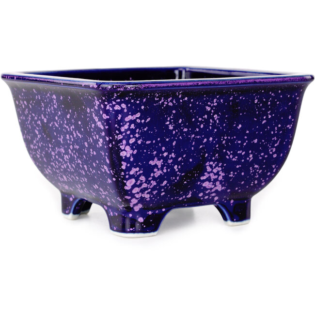 Maceta cuadrada morada para bonsái de Heian Kosen - 133 x 133 x 80 mm