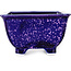Vaso bonsai quadrato viola di Heian Kosen - 133 x 133 x 80 mm