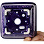 Square purple bonsai pot by Heian Kosen - 133 x 133 x 80 mm