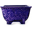 Square purple bonsai pot by Heian Kosen - 133 x 133 x 80 mm