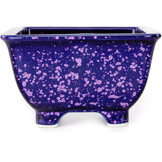 Vaso bonsai quadrato viola di Heian Kosen - 133 x 133 x 80 mm