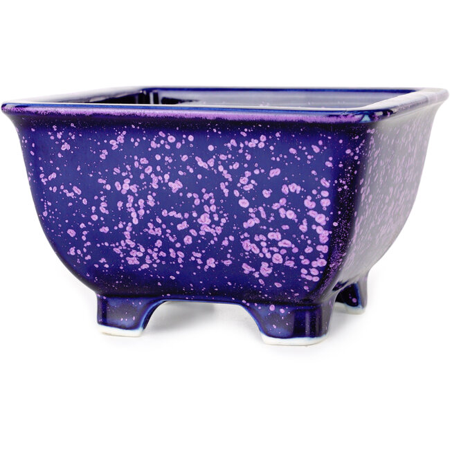 Maceta cuadrada morada para bonsái de Heian Kosen - 133 x 133 x 80 mm
