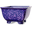 Pot à bonsaï carré violet de Heian Kosen - 133 x 133 x 80 mm