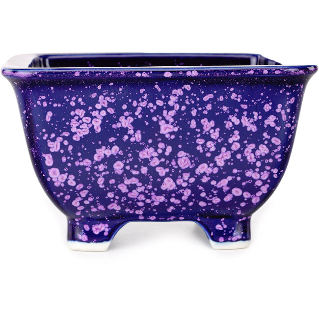 Pot à bonsaï carré violet de Heian Kosen - 133 x 133 x 80 mm