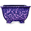Square purple bonsai pot by Heian Kosen - 133 x 133 x 80 mm