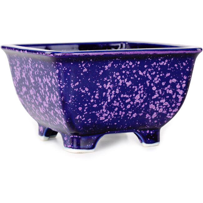 Maceta cuadrada morada para bonsái de Heian Kosen - 133 x 133 x 80 mm
