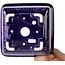 Vierkante paarse bonsaipot van Heian Kosen - 133 x 133 x 80 mm