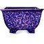 Square purple bonsai pot by Heian Kosen - 133 x 133 x 80 mm