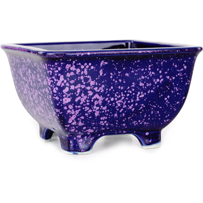 Pot à bonsaï carré violet de Heian Kosen - 133 x 133 x 80 mm