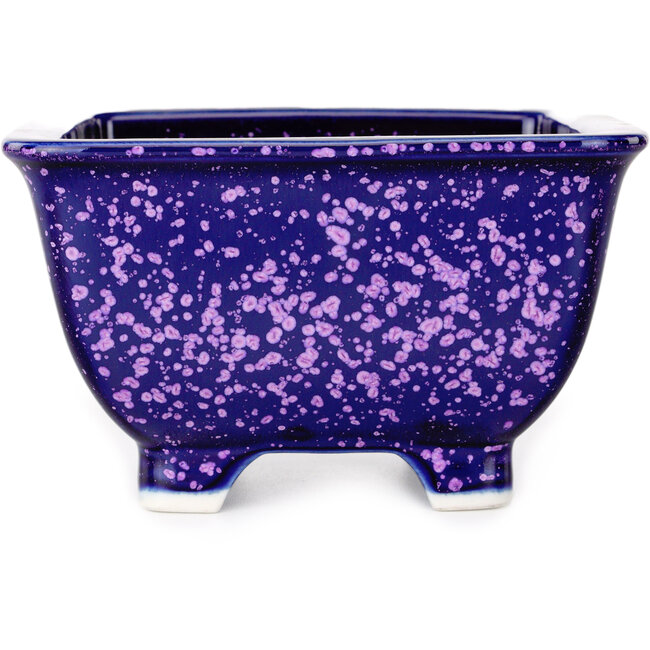 Vaso bonsai quadrato viola di Heian Kosen - 133 x 133 x 80 mm