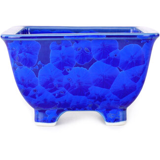 Heian Kosen Blauwe bonsaipot van 133 mm van Heian Kosen, Kyoto, Japan