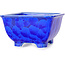 Vaso bonsai quadrato blu di Heian Kosen - 133 x 133 x 80 mm
