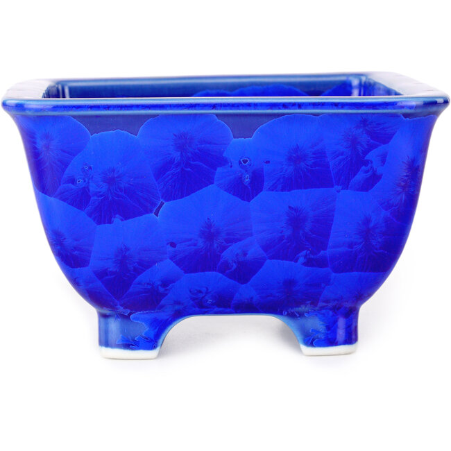 Vaso bonsai quadrato blu di Heian Kosen - 133 x 133 x 80 mm