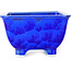 Vaso bonsai quadrato blu di Heian Kosen - 133 x 133 x 80 mm