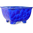 Maceta cuadrada azul para bonsái de Heian Kosen - 133 x 133 x 80 mm