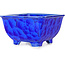 Maceta cuadrada azul para bonsái de Heian Kosen - 133 x 133 x 80 mm