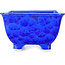 Pot à bonsaï carré bleu par Heian Kosen - 133 x 133 x 80 mm
