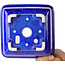 Maceta cuadrada azul para bonsái de Heian Kosen - 133 x 133 x 80 mm