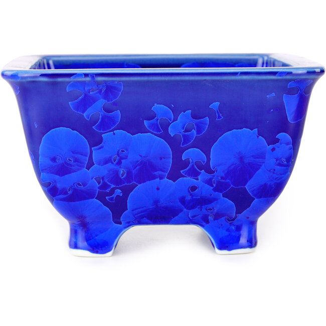 Vaso bonsai quadrato blu di Heian Kosen - 133 x 133 x 80 mm