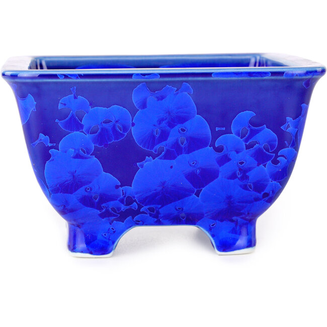 Maceta cuadrada azul para bonsái de Heian Kosen - 133 x 133 x 80 mm