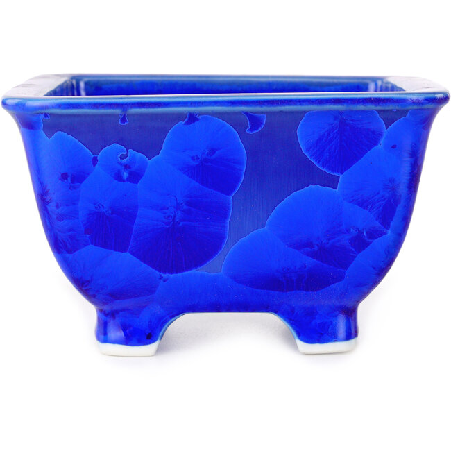 Vaso bonsai quadrato blu di Heian Kosen - 133 x 133 x 80 mm