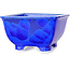 Vaso bonsai quadrato blu di Heian Kosen - 133 x 133 x 80 mm